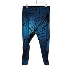 Adidas Blue Black Studio X Honore Studio Legging Activewear Size 2X
